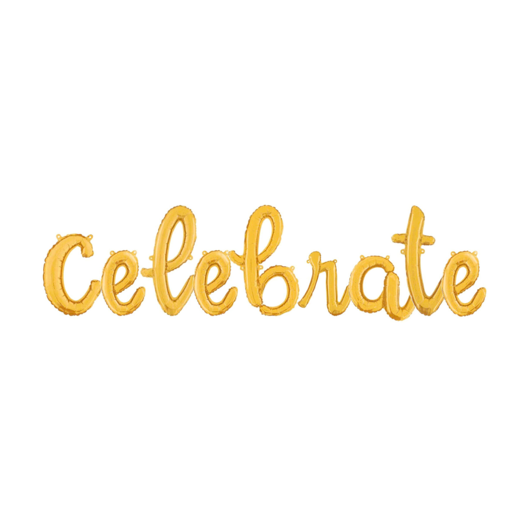 Celebrate Script Phrase 59" Balloon (Non-Inflated)