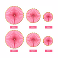 Load image into Gallery viewer, Pink Hanging Paper Fans Decoration Kit
