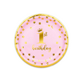 Load image into Gallery viewer, First Birthday Decorations 9 Inch Paper Plates Set
