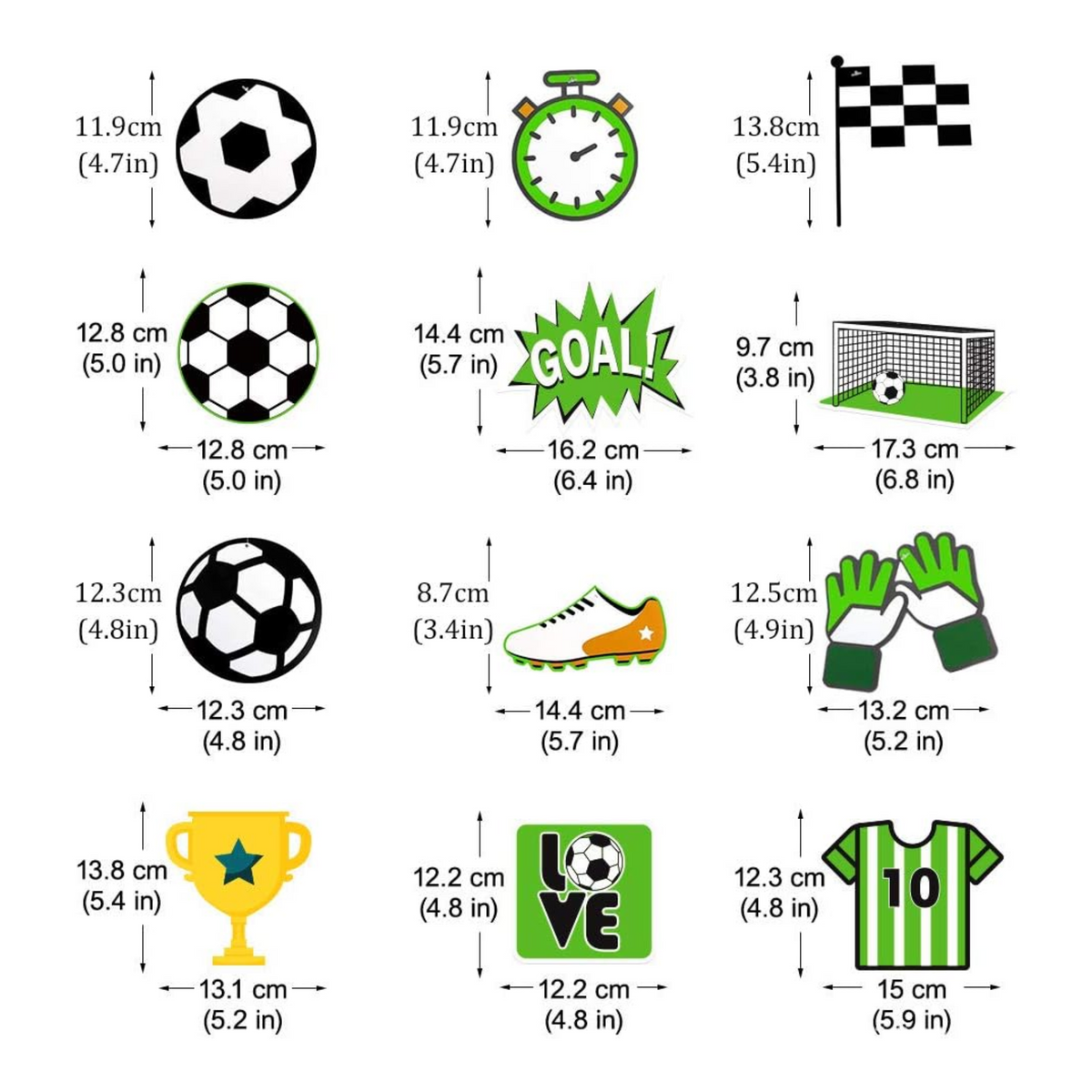 Football Theme Hanging Swirl Garland Set