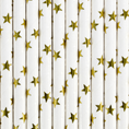 Load image into Gallery viewer, Golden Shimmer Paper Straws Set
