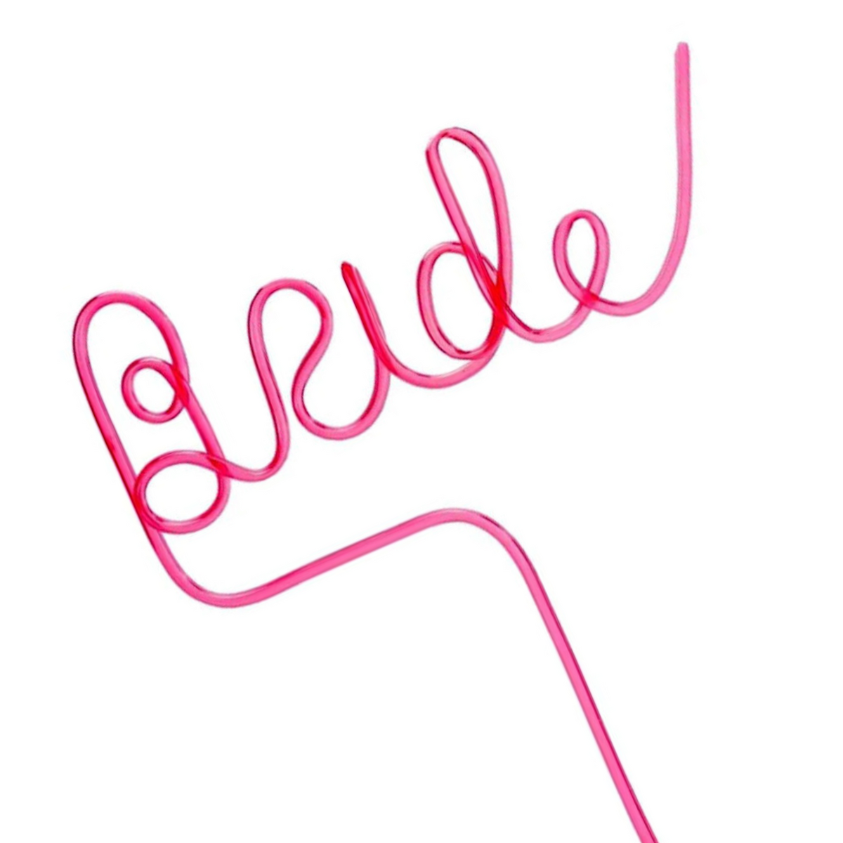 Bachelorette Party Large Bride Pink Straw