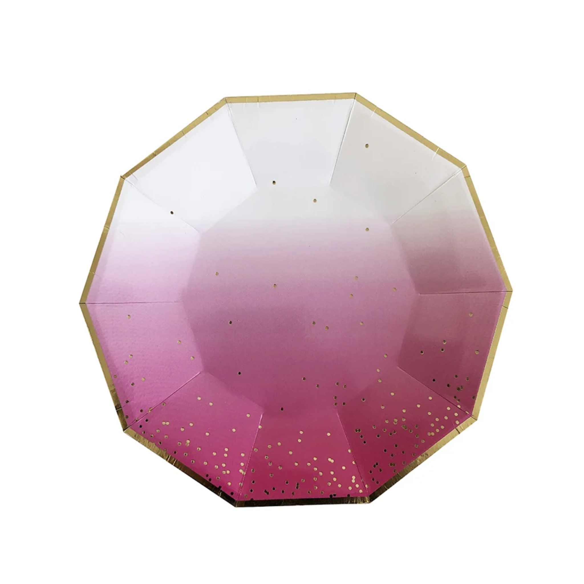 Pink Ombre with Gold Foil Dots Tableware Set