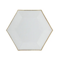 Load image into Gallery viewer, Bronzing White Hexagon Tableware Set
