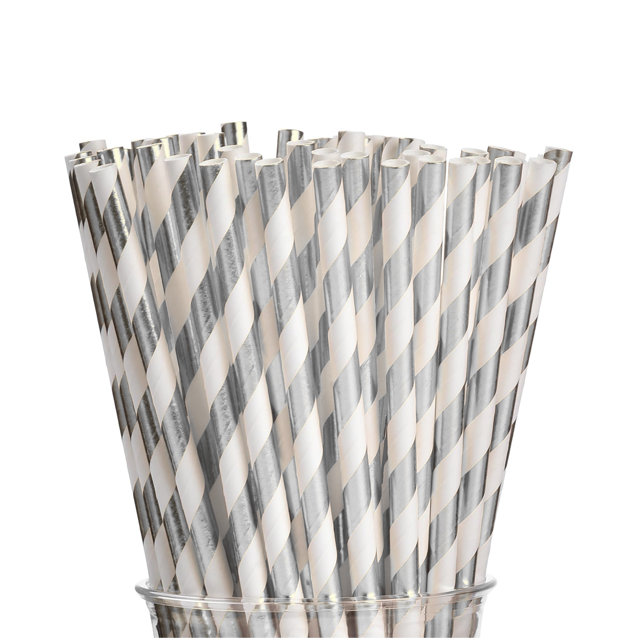 Carousel Stripe Party Theme Paper Straws Set (Purple)