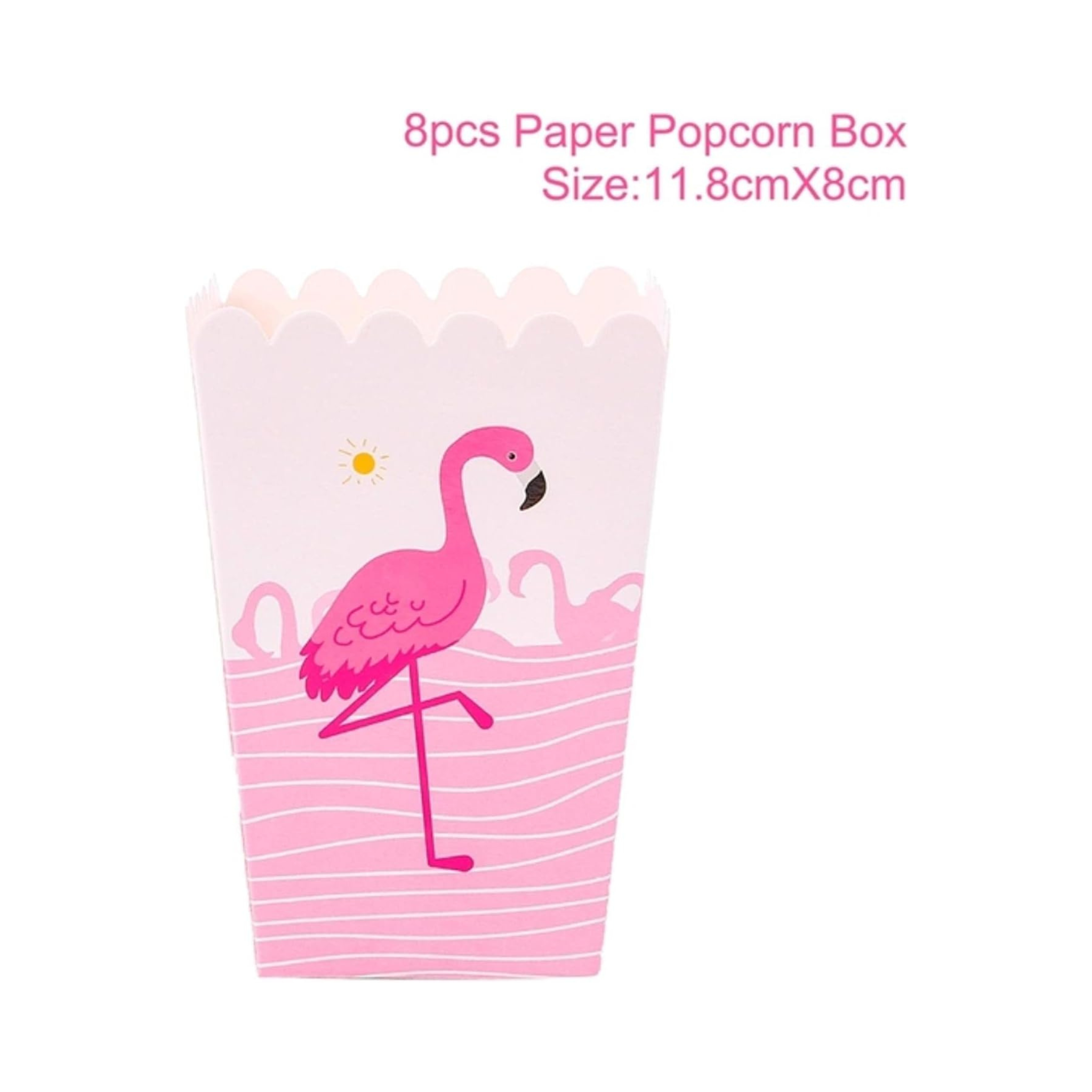 Flamingo Theme Party Popcorn Boxes Set