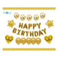 Load image into Gallery viewer, Happy Birthday Balloons Banner Set (Gold)
