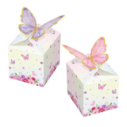 3D Butterfly Party Favor Boxes Set
