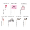 Load image into Gallery viewer, Glitter Makeup Cupcake Toppers Set
