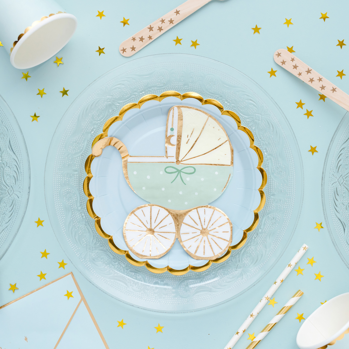 Tiffany Blue Baby Stroller Napkins