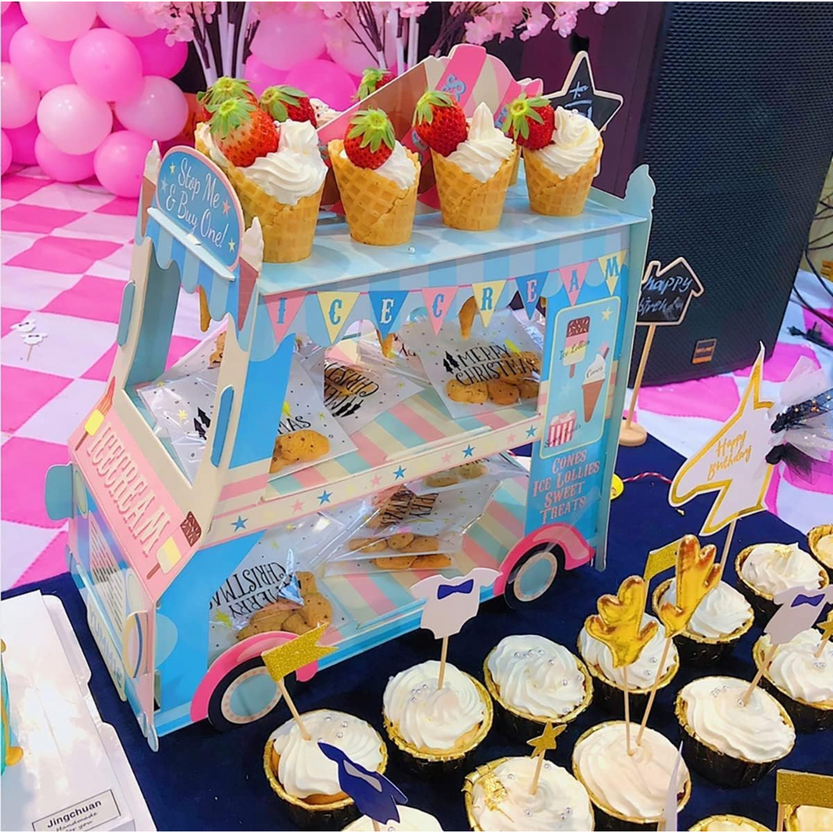 Candy Land Theme 3-Tier Van Cupcake Stand