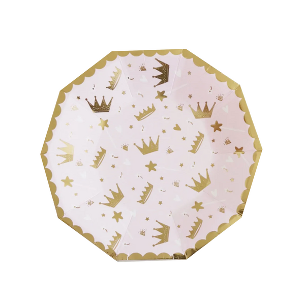 Sweet Princess Swan 7 Inch Paper Plates Set