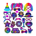 Load image into Gallery viewer, Glow in the Dark Neon Themed Photo Booth Props Set
