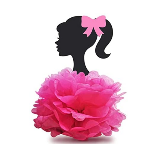 Barbie-Themed Paper Flower Centerpieces Set