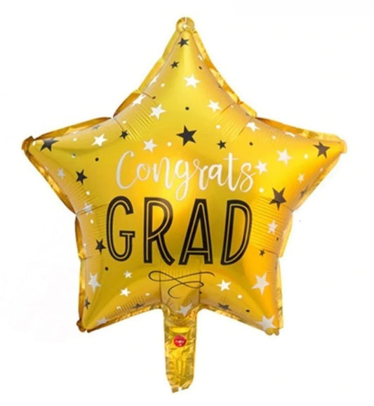 Gold Congrats Grad Balloons