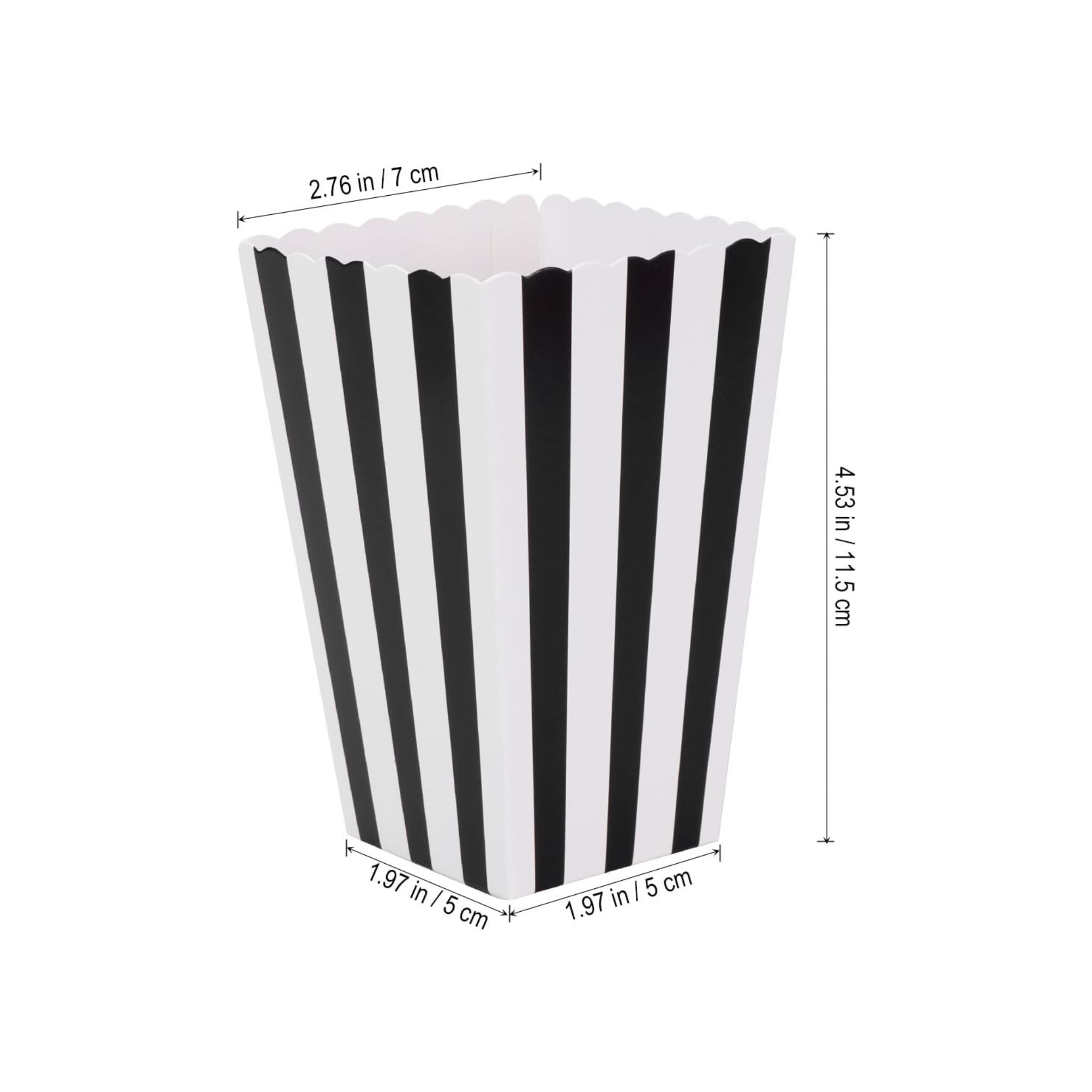 Striped Popcorn Boxes Set