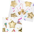 Load image into Gallery viewer, Metallic Gold Star Plates Set
