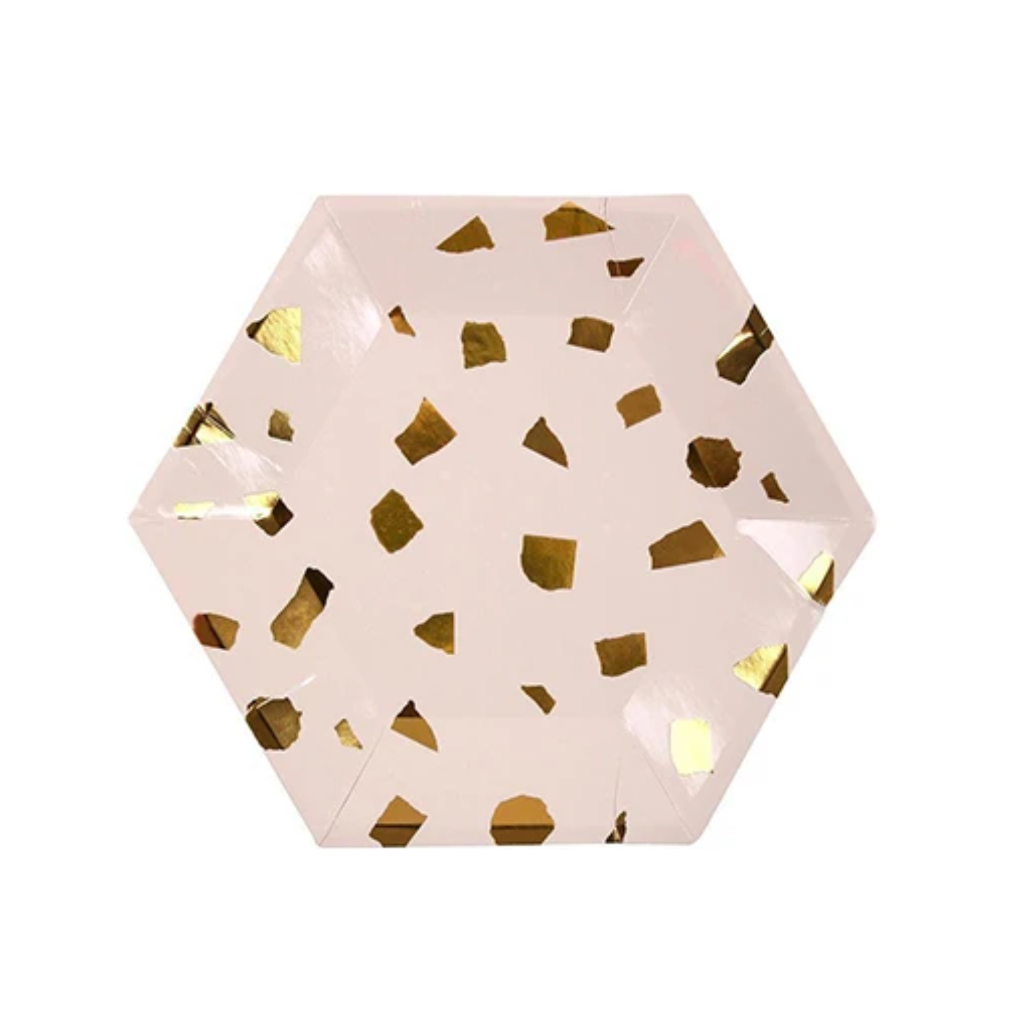 Rose Gold Foil Terrazzo Tableware Set