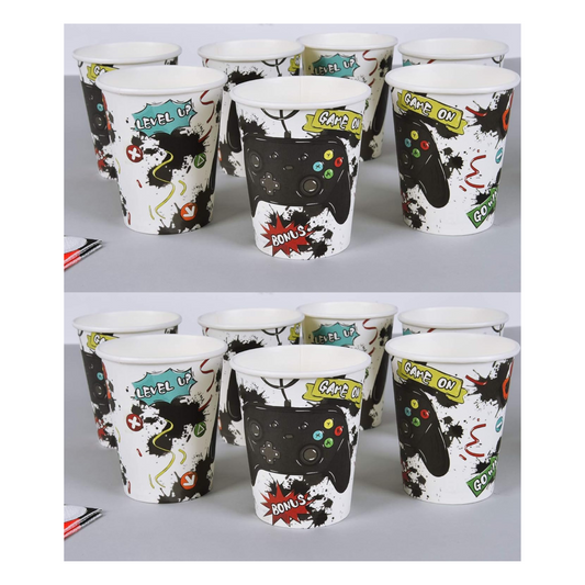 Gaming Theme Party Paper Cups Set