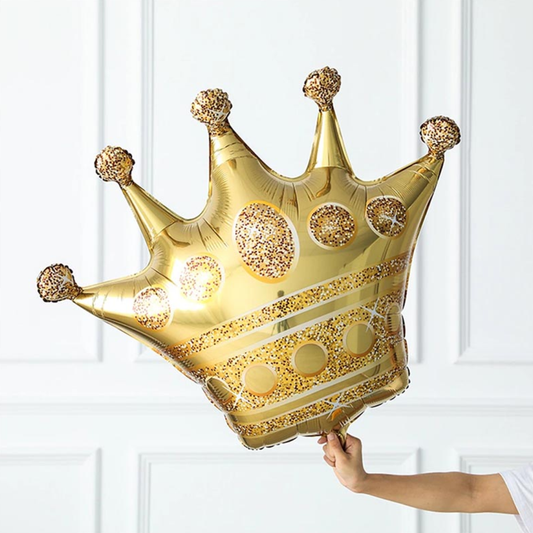 Large Gold Crown Foil Balloon Sets