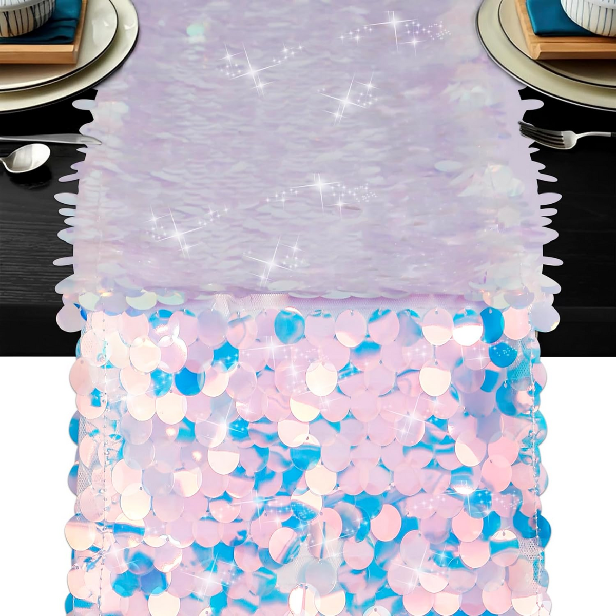Mermaid Theme Party Table Runner
