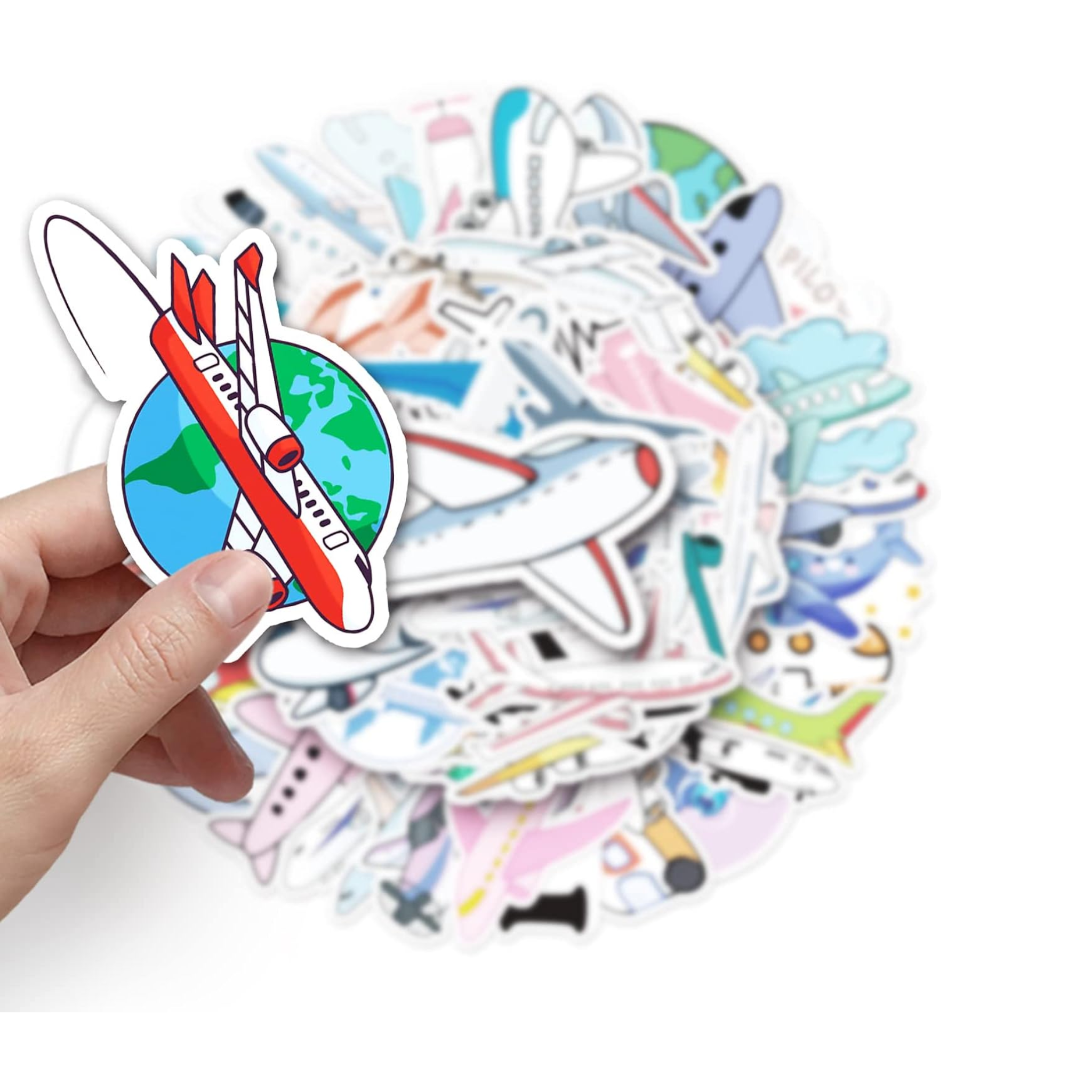 Airplane Theme Vinyl Stickers Set