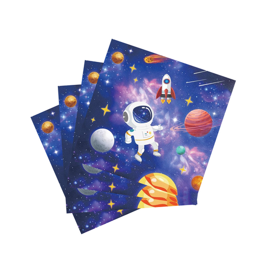 Galaxy Space Theme Party Paper Napkins Set