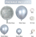 Load image into Gallery viewer, Chrome Silver Balloon Arch & 4D Laser Disco Foil Balloons
