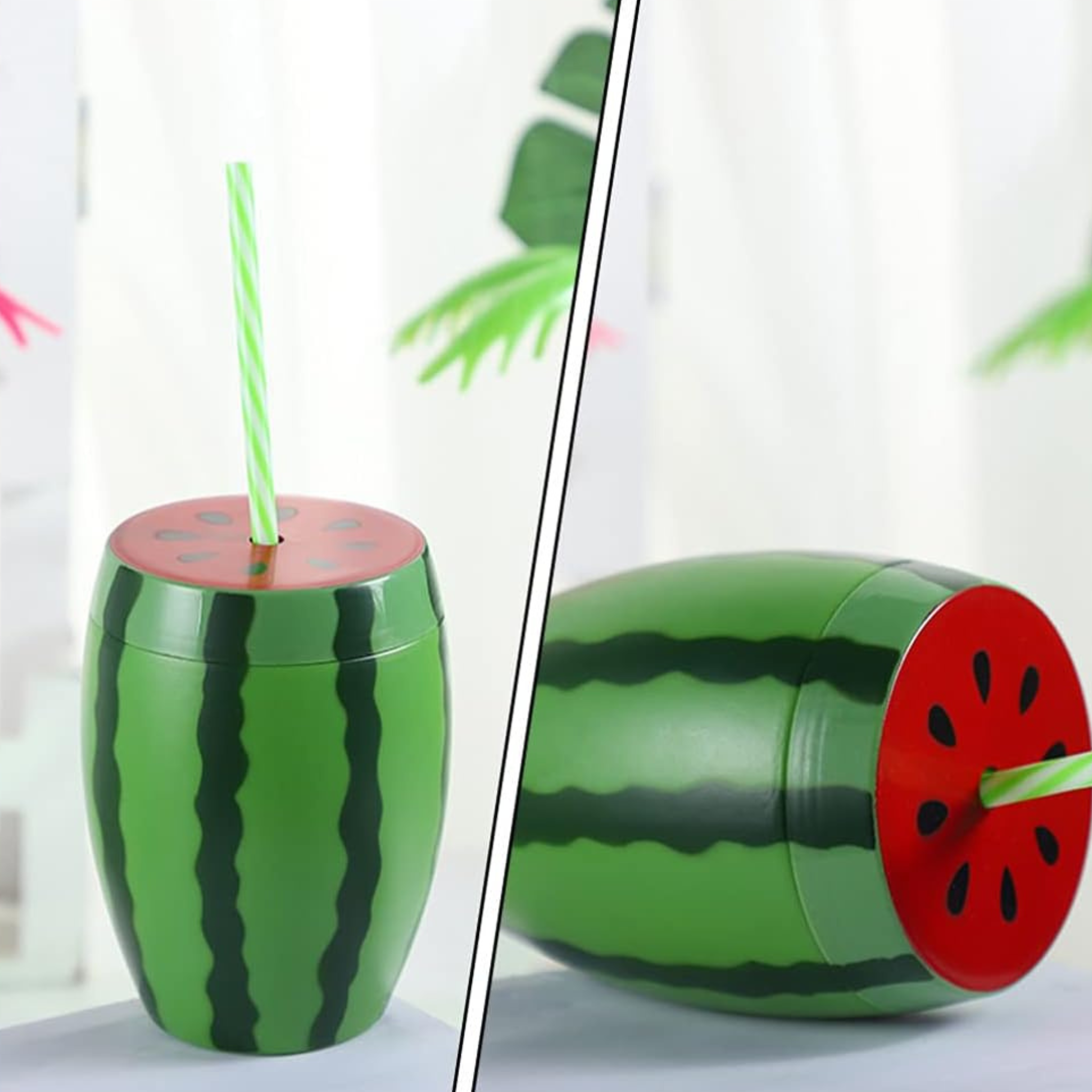 Watermelon Shaped Drinking Cup