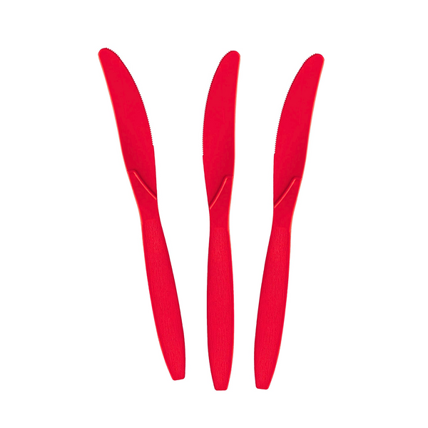 Red Swirl Cutlery Set (Knives)