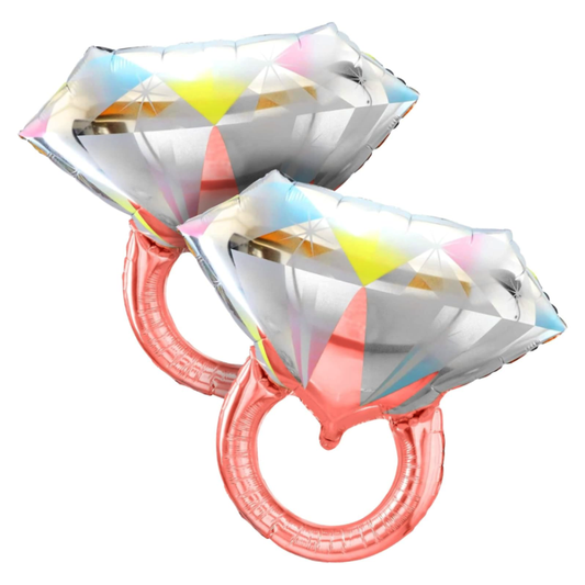 Rose Gold Diamond Ring Balloons