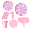 Load image into Gallery viewer, Pink Swirl Tableware Set
