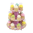 Load image into Gallery viewer, 3-Tier Carousel Theme Cupcake Stand
