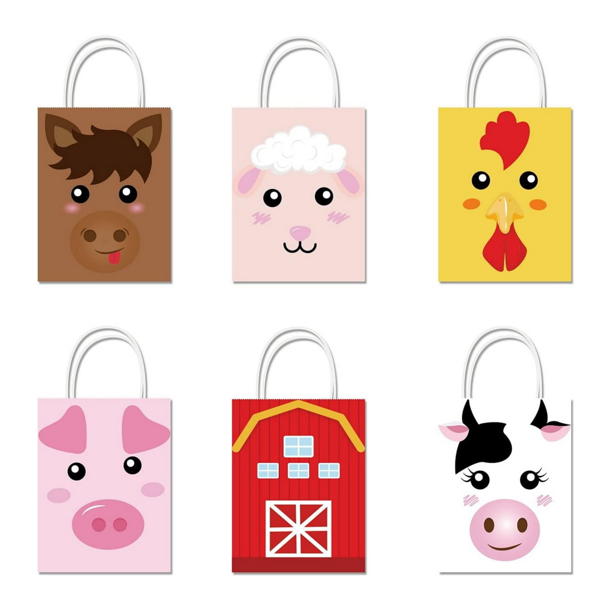 Farm Animal Party Goodie Bags Set