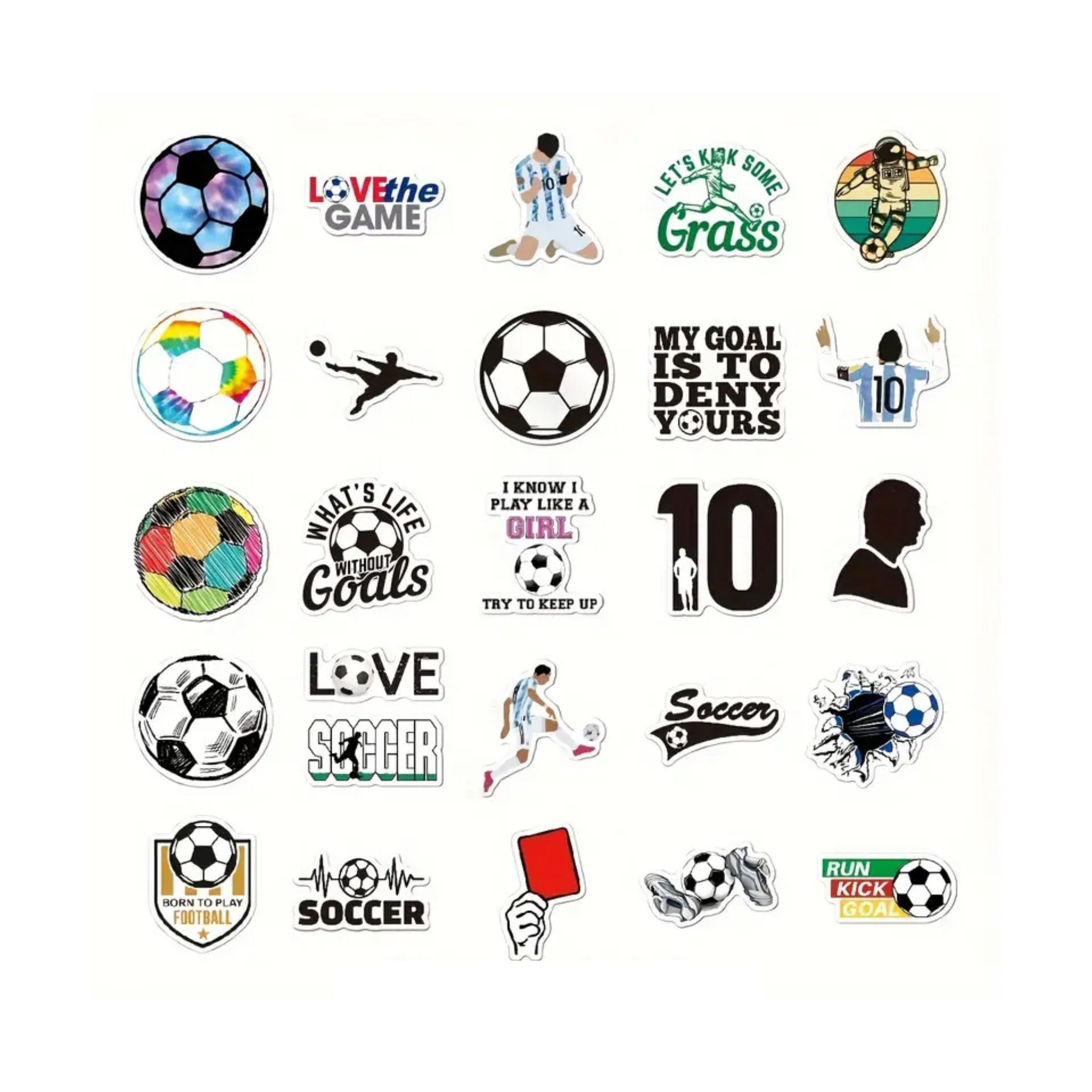 Assorted Cartoon Football Stickers Collection