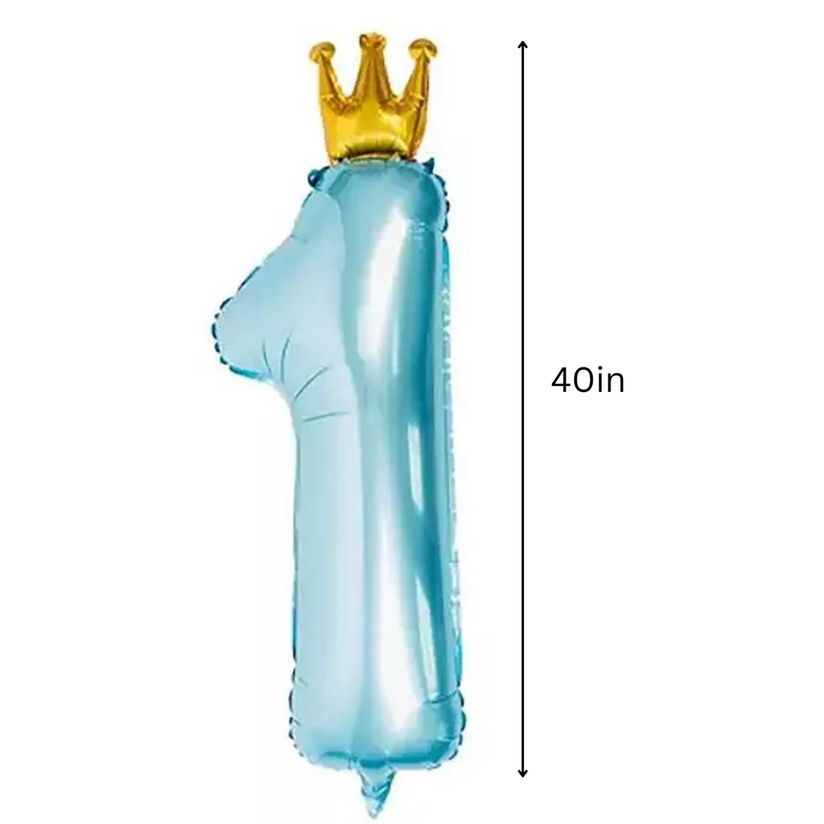 1st Birthday Blue Number Balloons Decoration Set with Helium Ballons