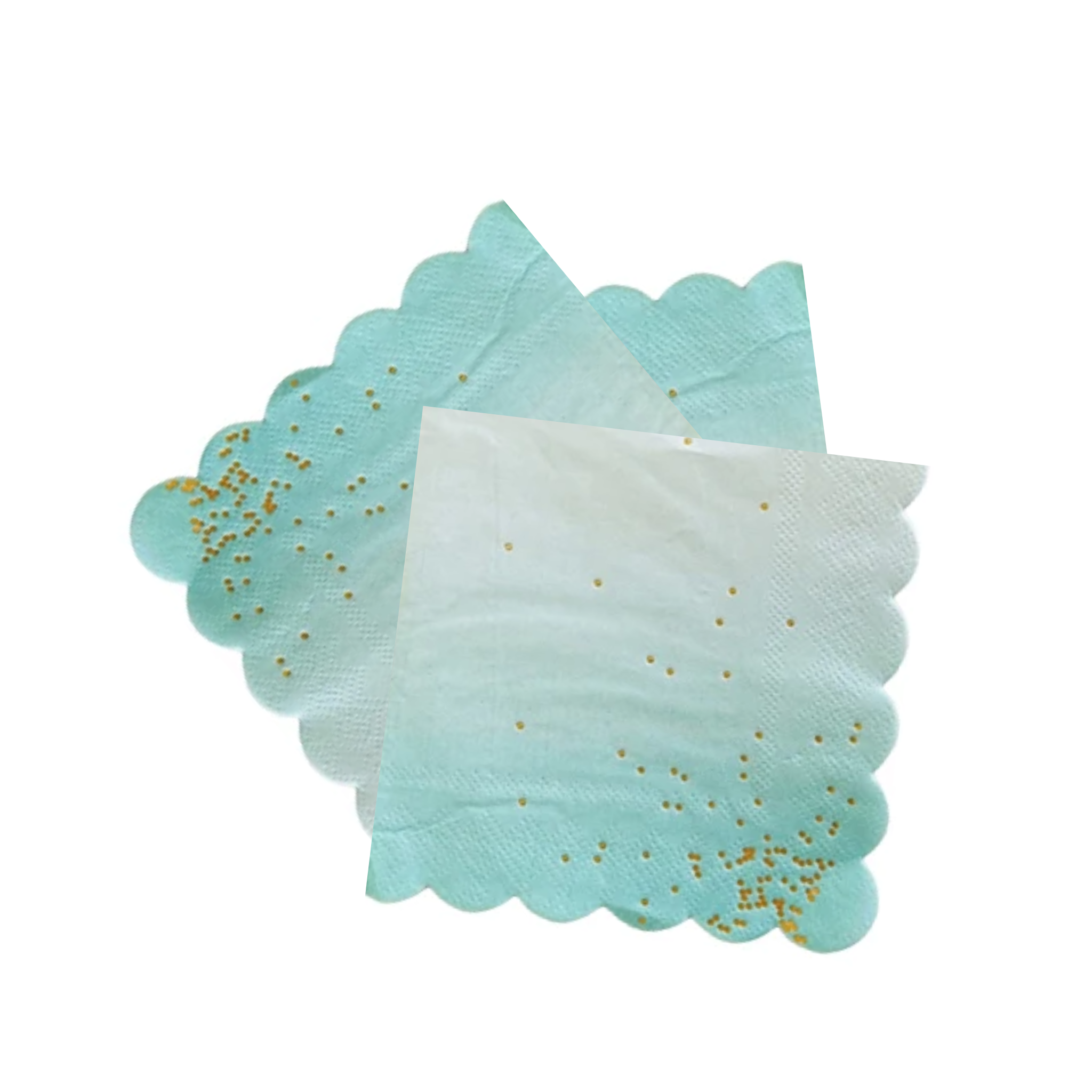 Green Ombre with Gold Foil Dots Tableware Set