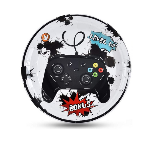 Gaming Theme Party 7 Inch Paper Plates Set