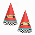 Load image into Gallery viewer, Vintage Race Car Party Hats Set
