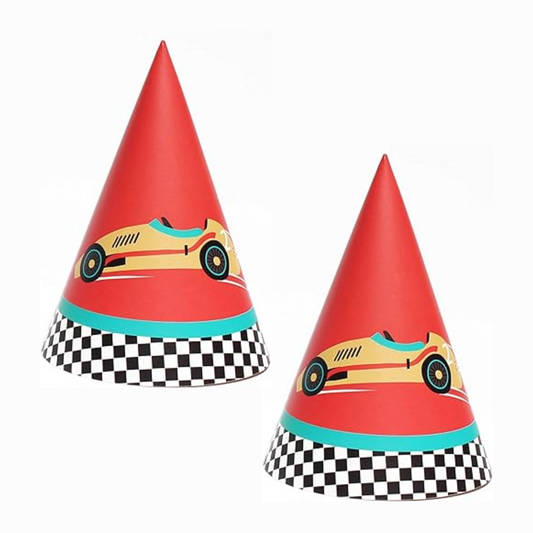 Vintage Race Car Party Hats Set