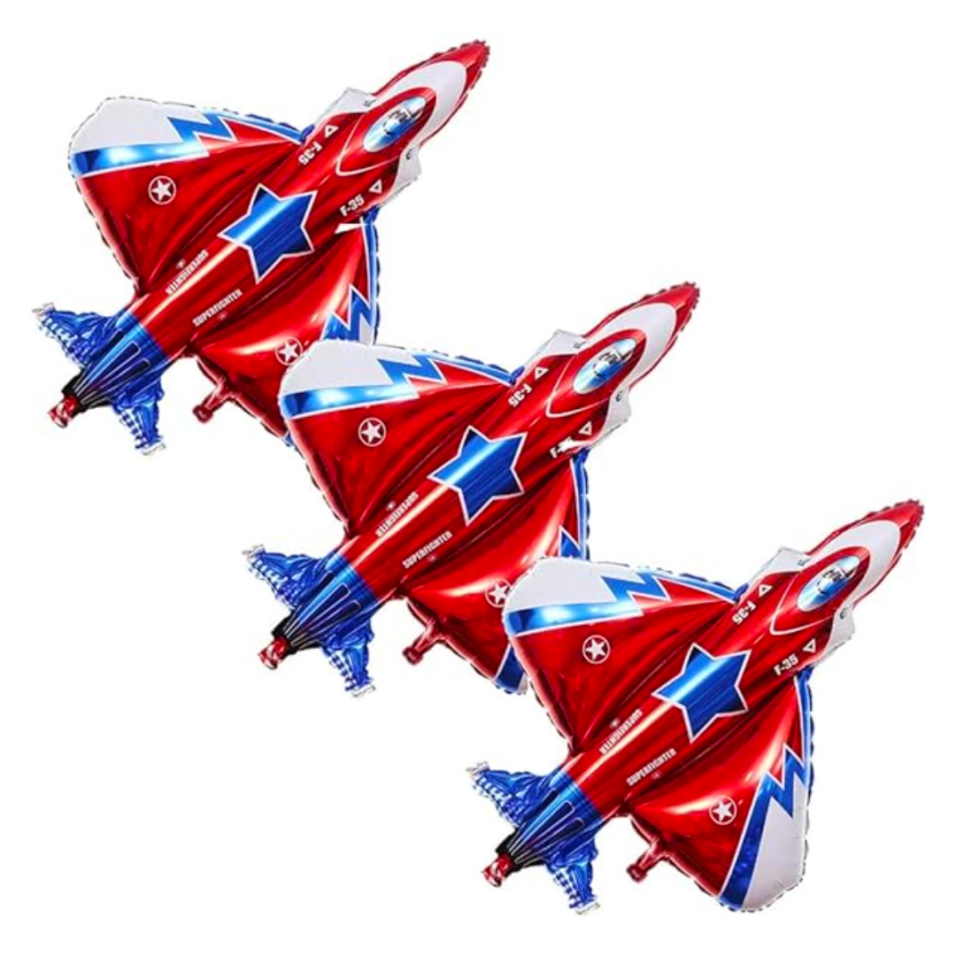 Super fighter Jet Airplane Red Blue Plane Balloon