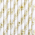 Load image into Gallery viewer, Golden Flower Ivory Paper Straws Set
