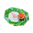 Load image into Gallery viewer, Flamingo Theme Green Print Plates Set
