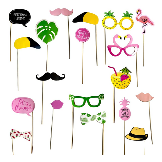 Flamingo Theme Party Photo Booth Props Set