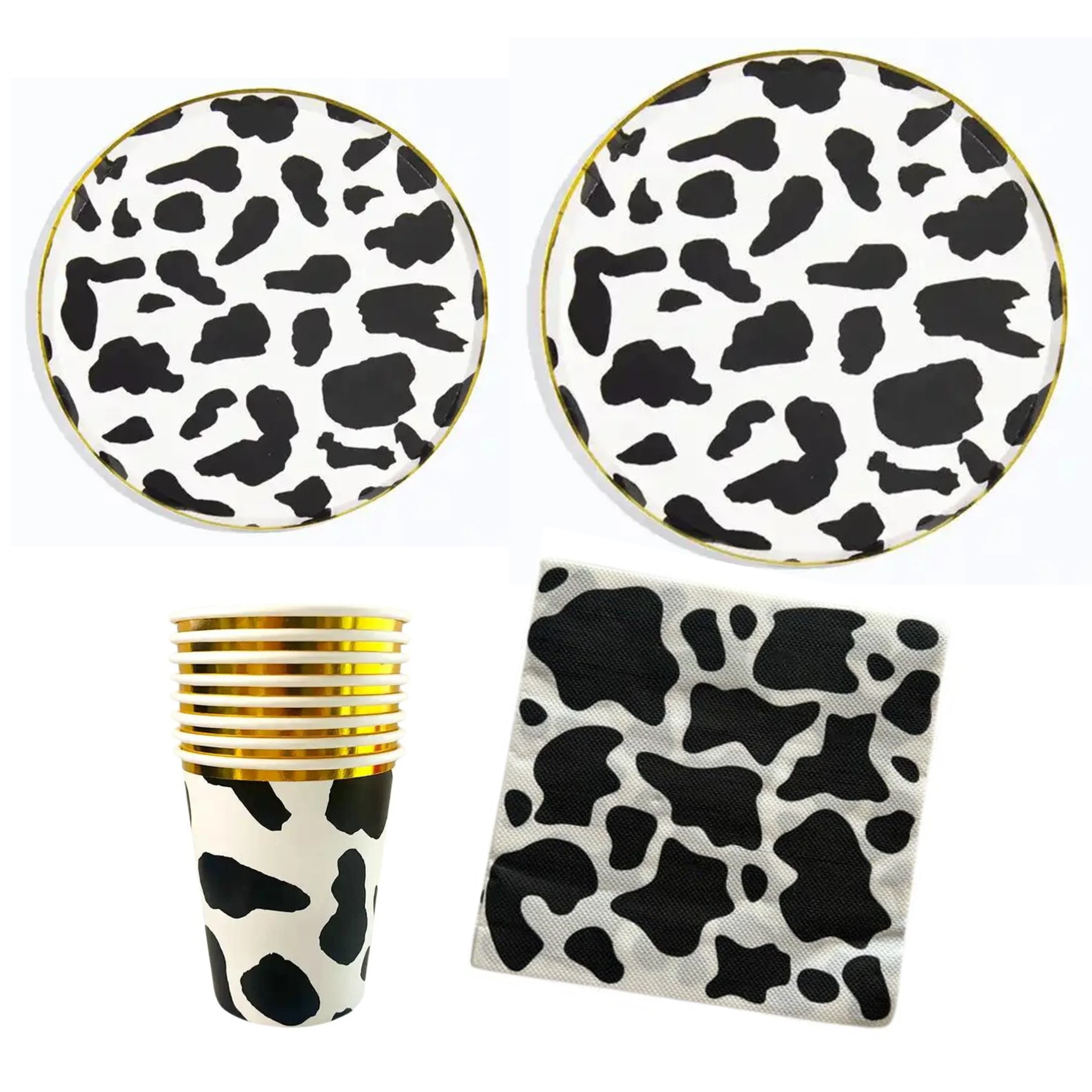 Animal Cow Theme Party Tableware Set