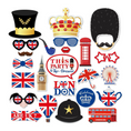 Load image into Gallery viewer, British Flag Photo Booth Props Set
