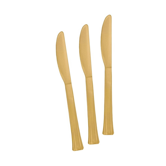 Gold Dino Birthday Party Cutlery Set (Knives)