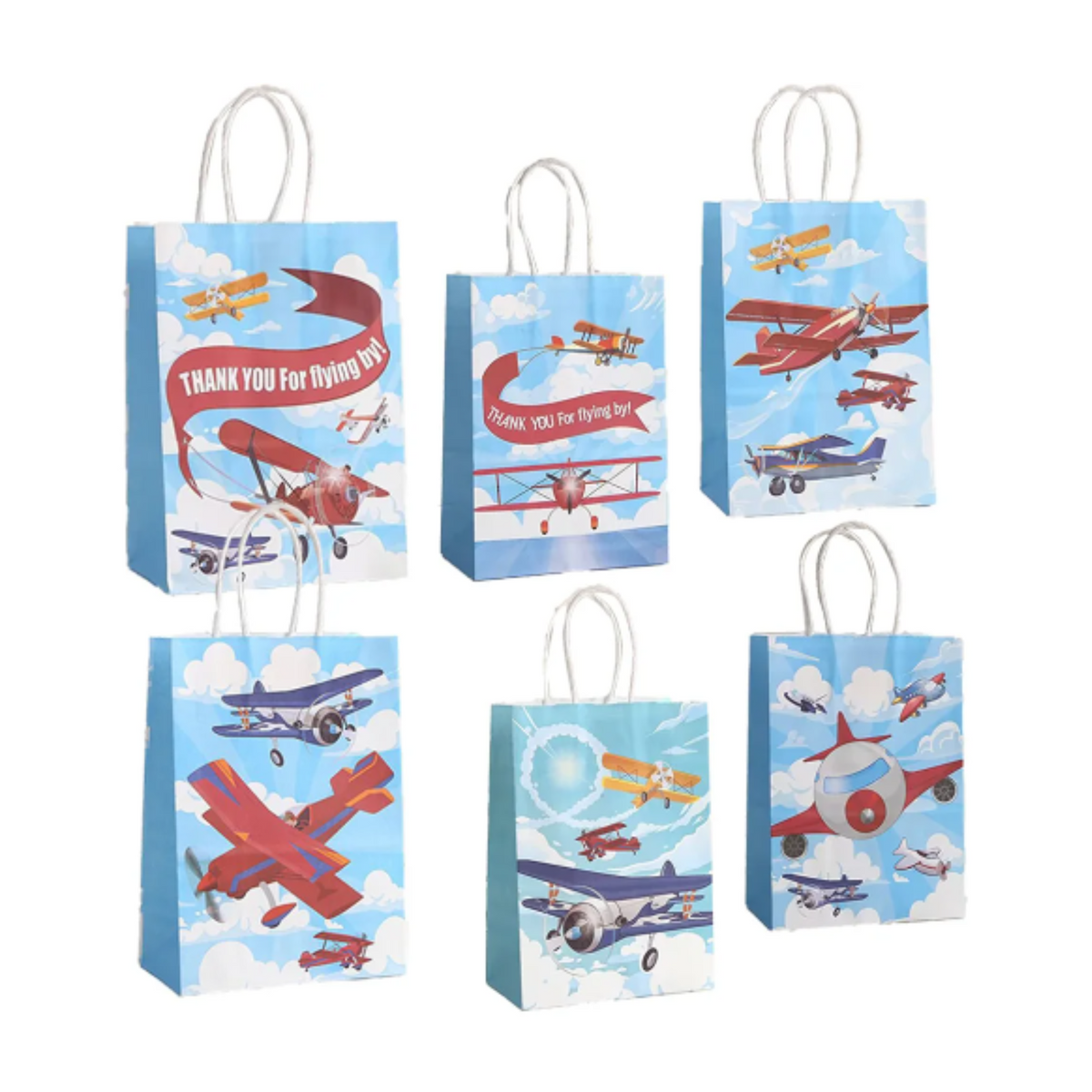Airplane Theme Birthday Party Candy Gift Bags Set
