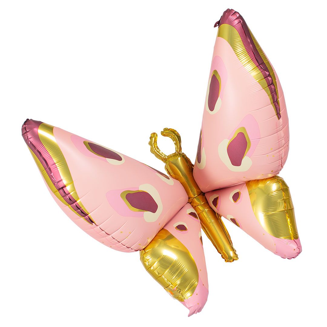 Pink & Gold Butterfly Foil Balloon