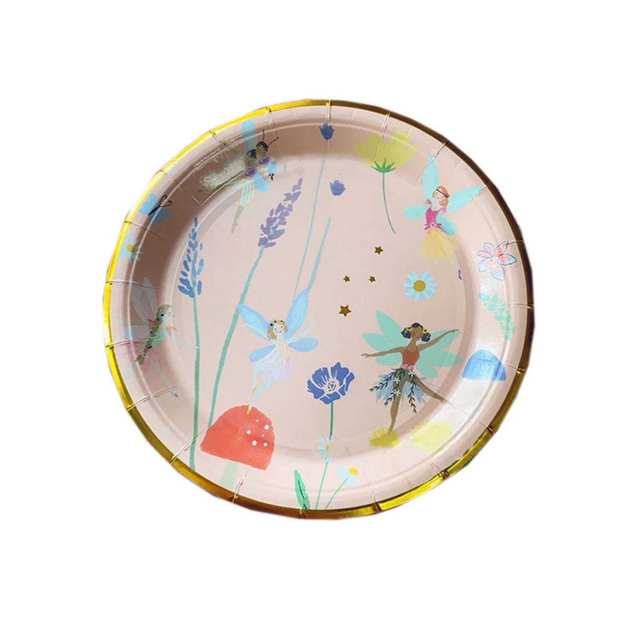 Fairy Garden Theme Party 7 Inch Paper Plates Set